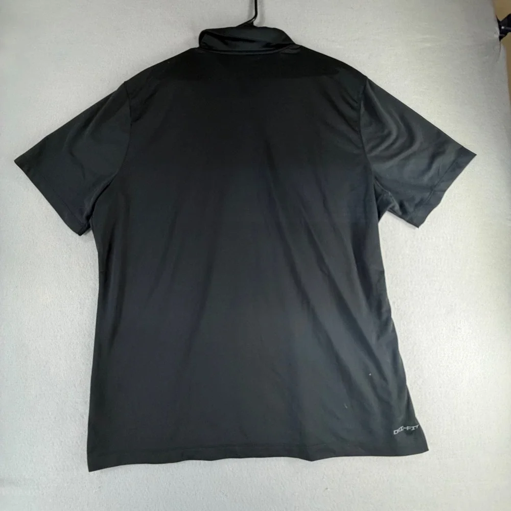 Nike Dri-Fit Golf Polo Shirt Mens XXL Black Short Sleeve Performance Sportswear